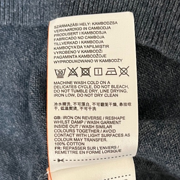 Superdry Sweater Mens Small Heather Blue Modern Urban Office Casual Preppy - Picture 9 of 9